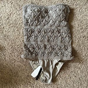 NWT VIX Open-Back Macrame One-Piece Swimsuit